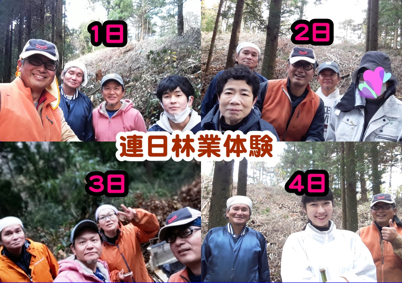 林業体験・連日笑顔(^O^)／１２日間４７名が参加！