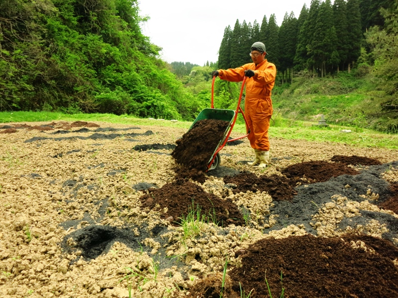 粘土質の田から畑への土壌改良（有機栽培・排水処理）・点穴埋め戻し（矢野智徳・大地の再生講座）