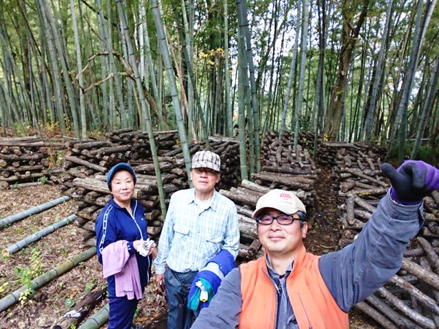 原木椎茸栽培(晩秋は冬支度で忙しい農作業/ボランティア・サポーター受入れ)